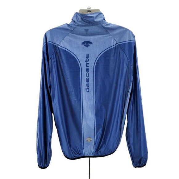 Vintage Descente Mens XL Cycling Jacket Lightweight Blue Windbreaker Cycle Retro - Picture 5 of 10